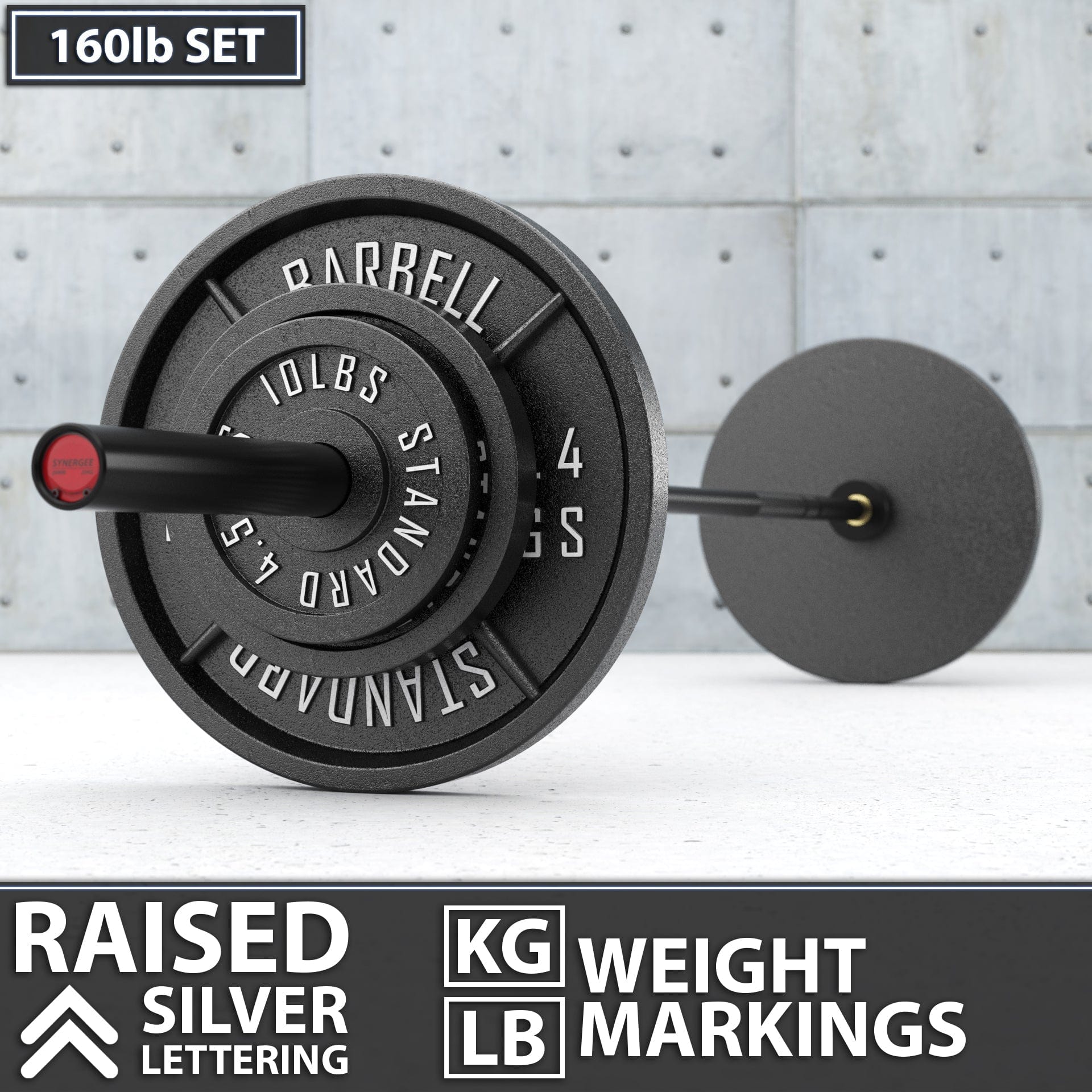 Synergee Standard Metal Weight Plates - Grit Grind Strength