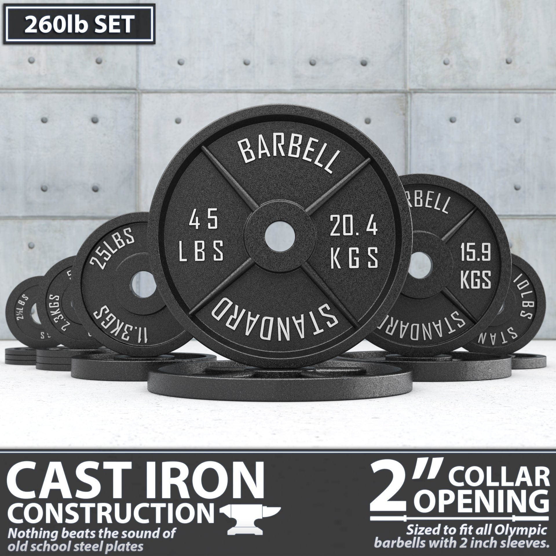 Synergee Standard Metal Weight Plates - Grit Grind Strength