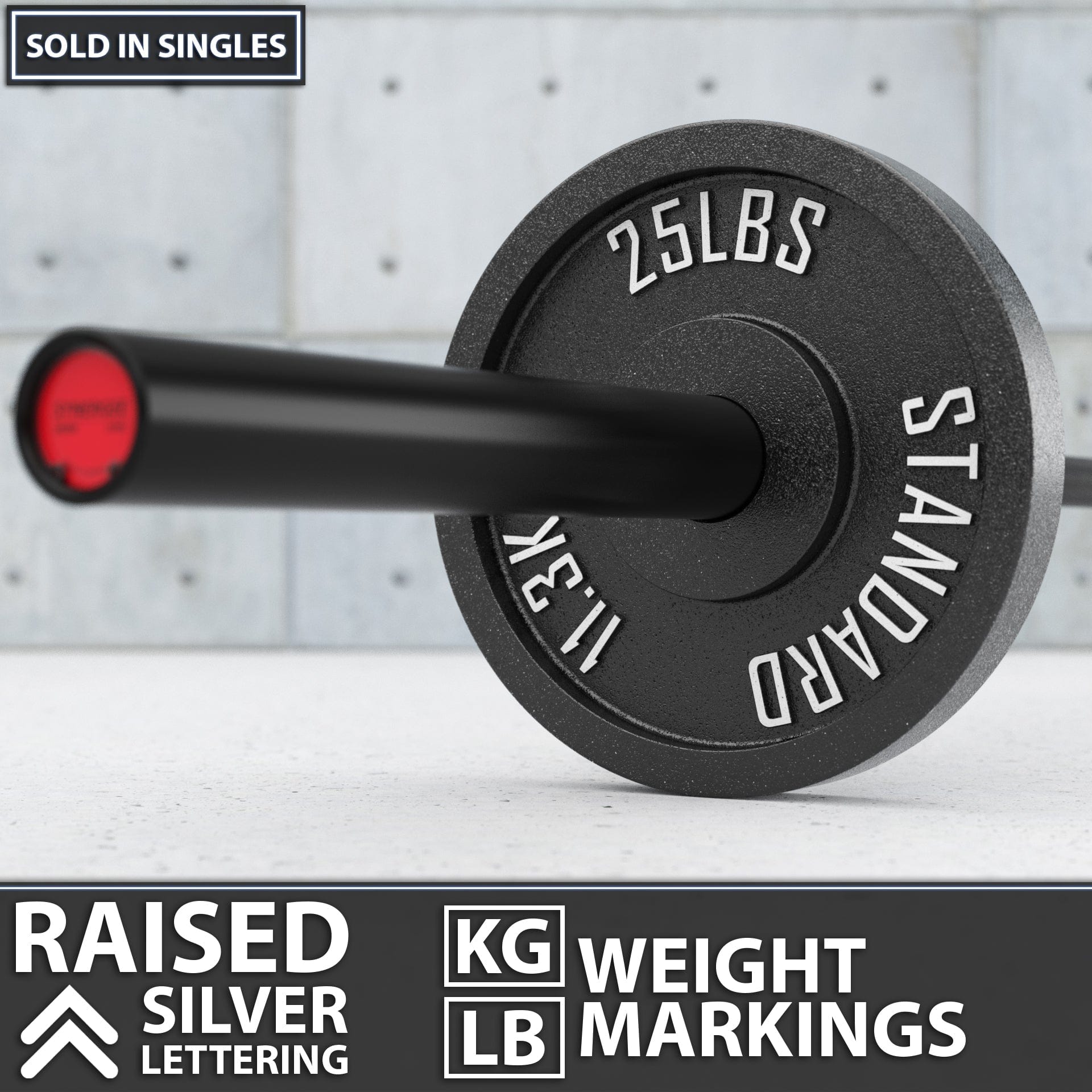 Synergee Standard Metal Weight Plates - Grit Grind Strength