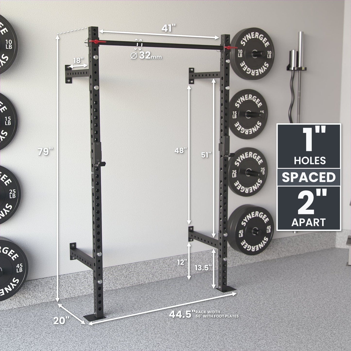 Synergee Synergee 2200 Series Wall Mounted Squat Rack