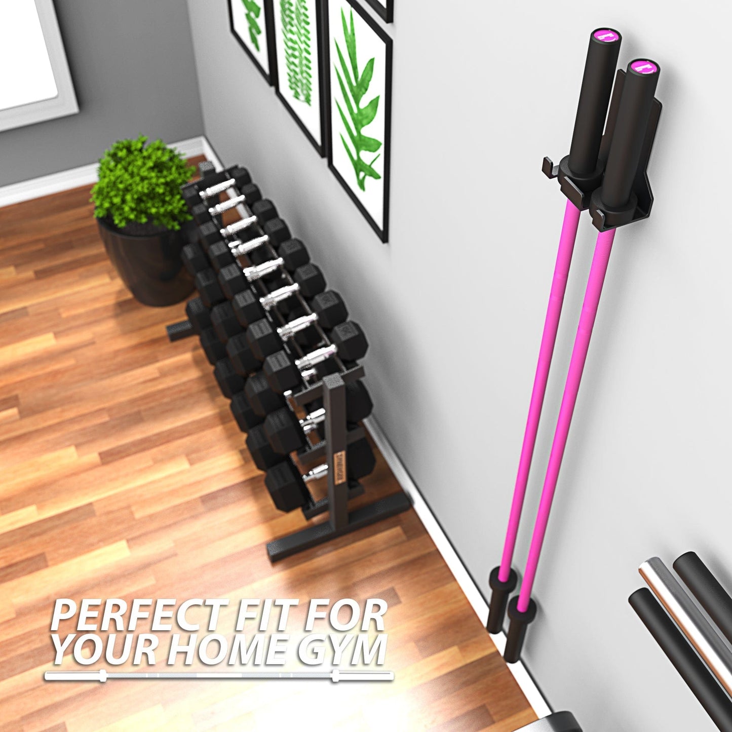 Synergee Vertical Barbell Wall Storage Racks - Grit Grind Strength