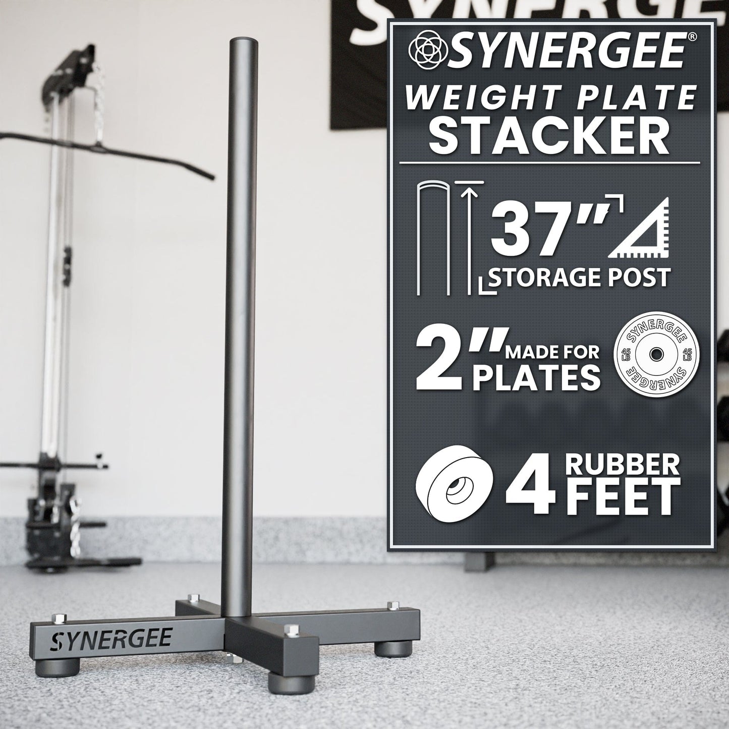 Synergee Weight Plate Stacker - Grit Grind Strength