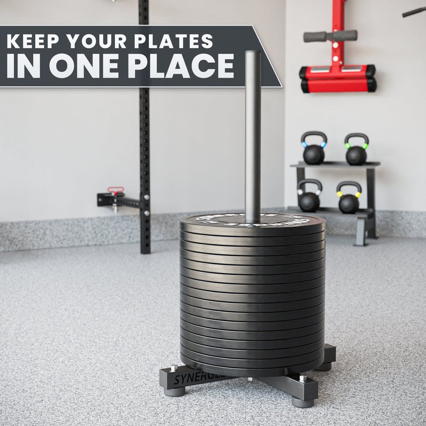 Synergee Weight Plate Stacker - Grit Grind Strength