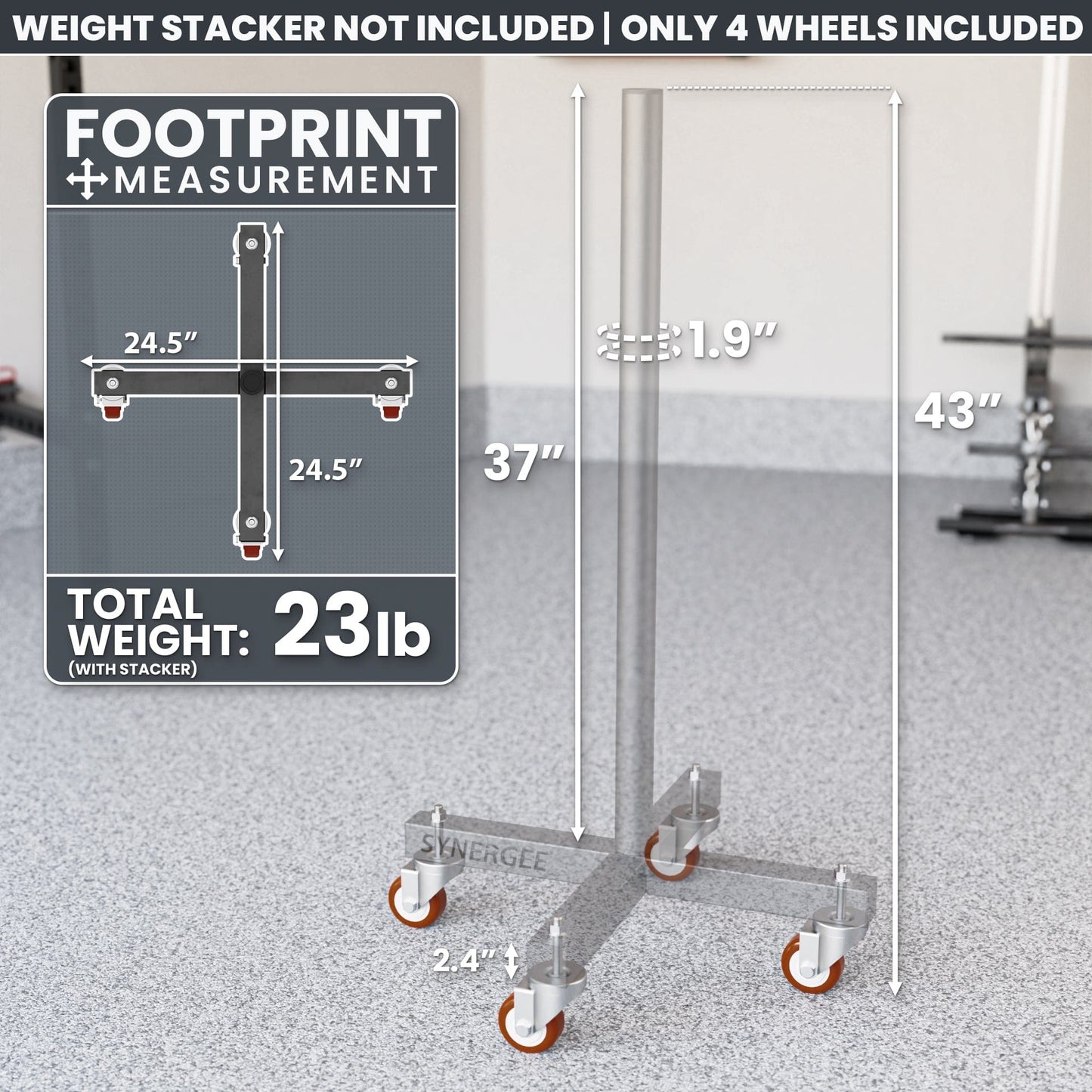 Synergee Weight Plate Stacker - Grit Grind Strength