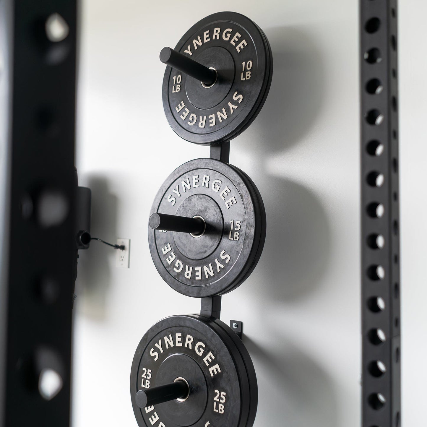 Synergee Weight Plate Wall Storage Rack - Grit Grind Strength