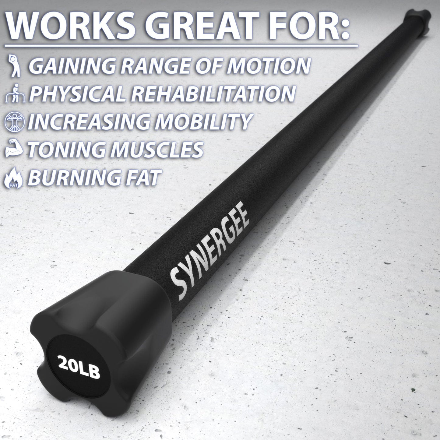 Synergee Weighted Workout Bars - Grit Grind Strength