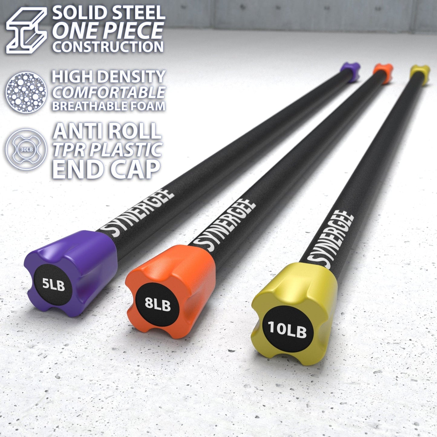 Synergee Weighted Workout Bars - Grit Grind Strength