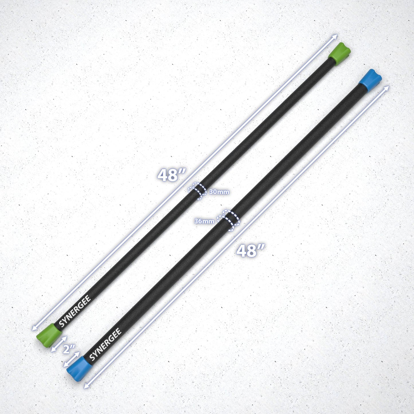Synergee Weighted Workout Bars - Grit Grind Strength