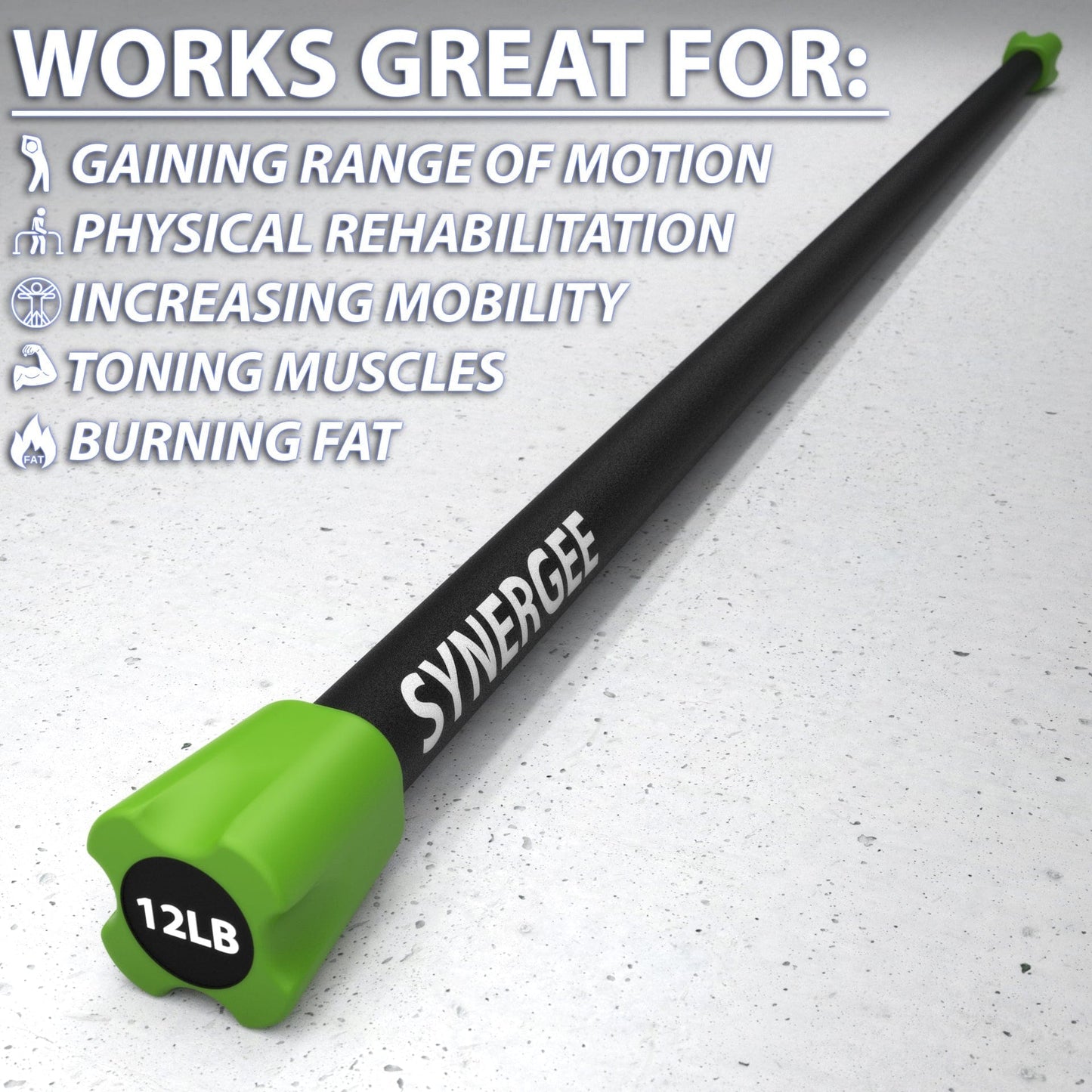 Synergee Weighted Workout Bars - Grit Grind Strength