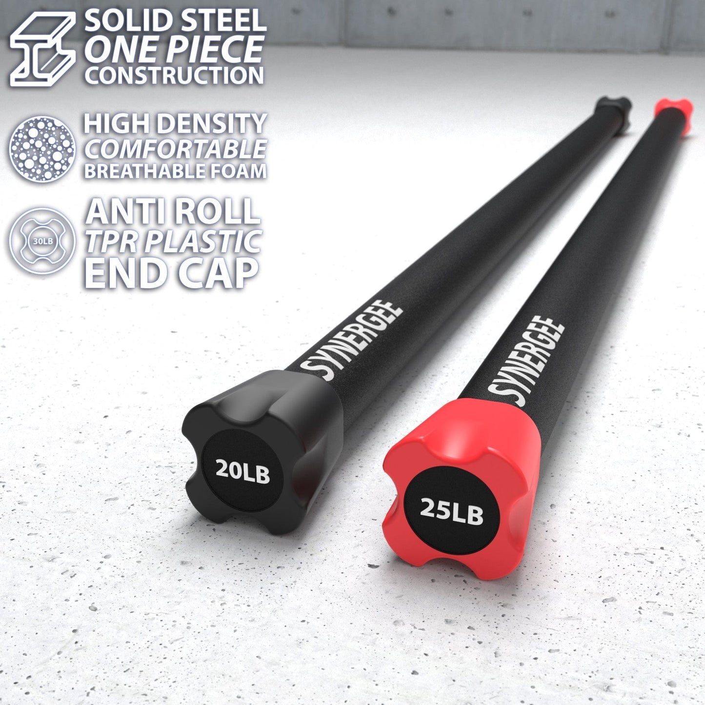 Synergee Weighted Workout Bars - Grit Grind Strength