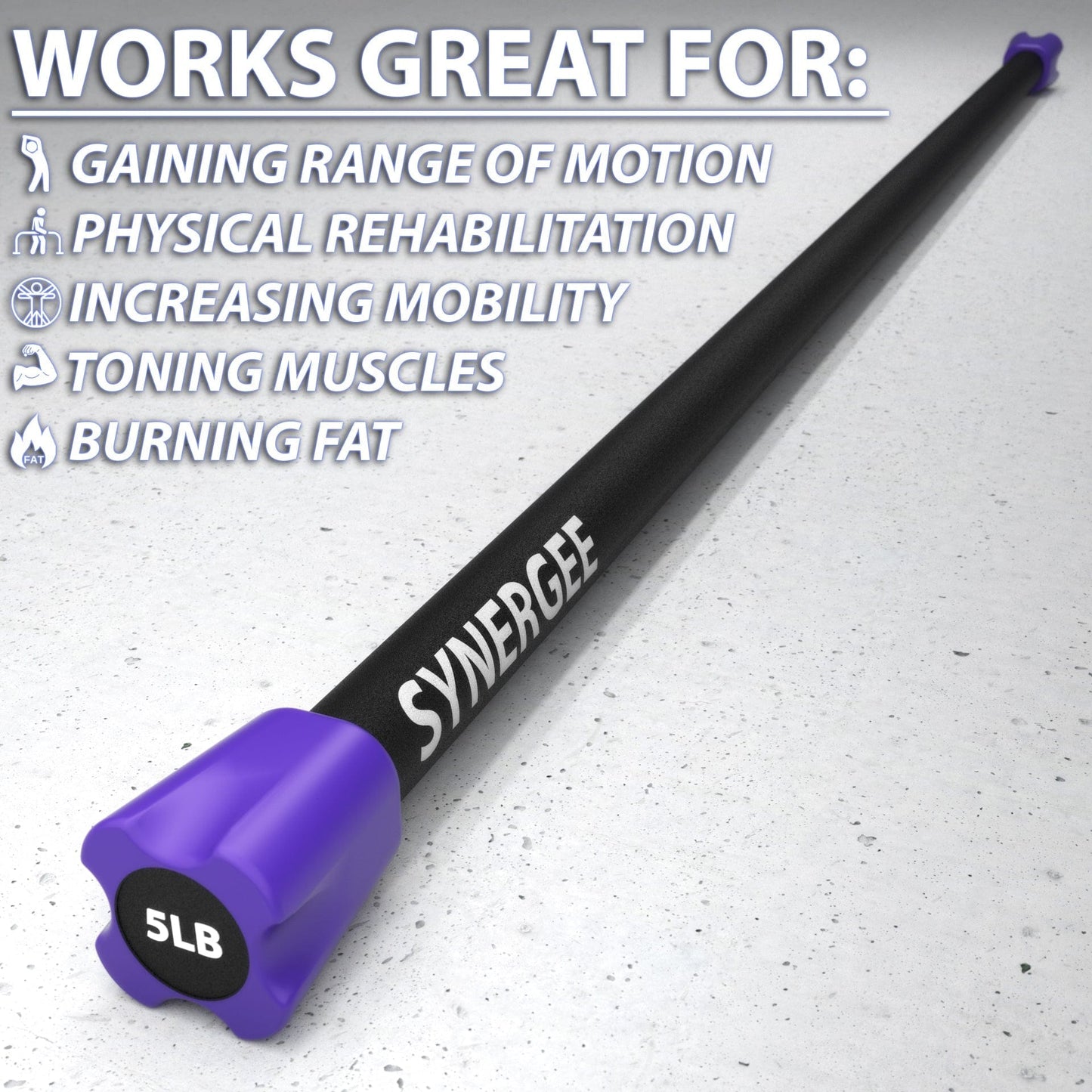Synergee Weighted Workout Bars - Grit Grind Strength