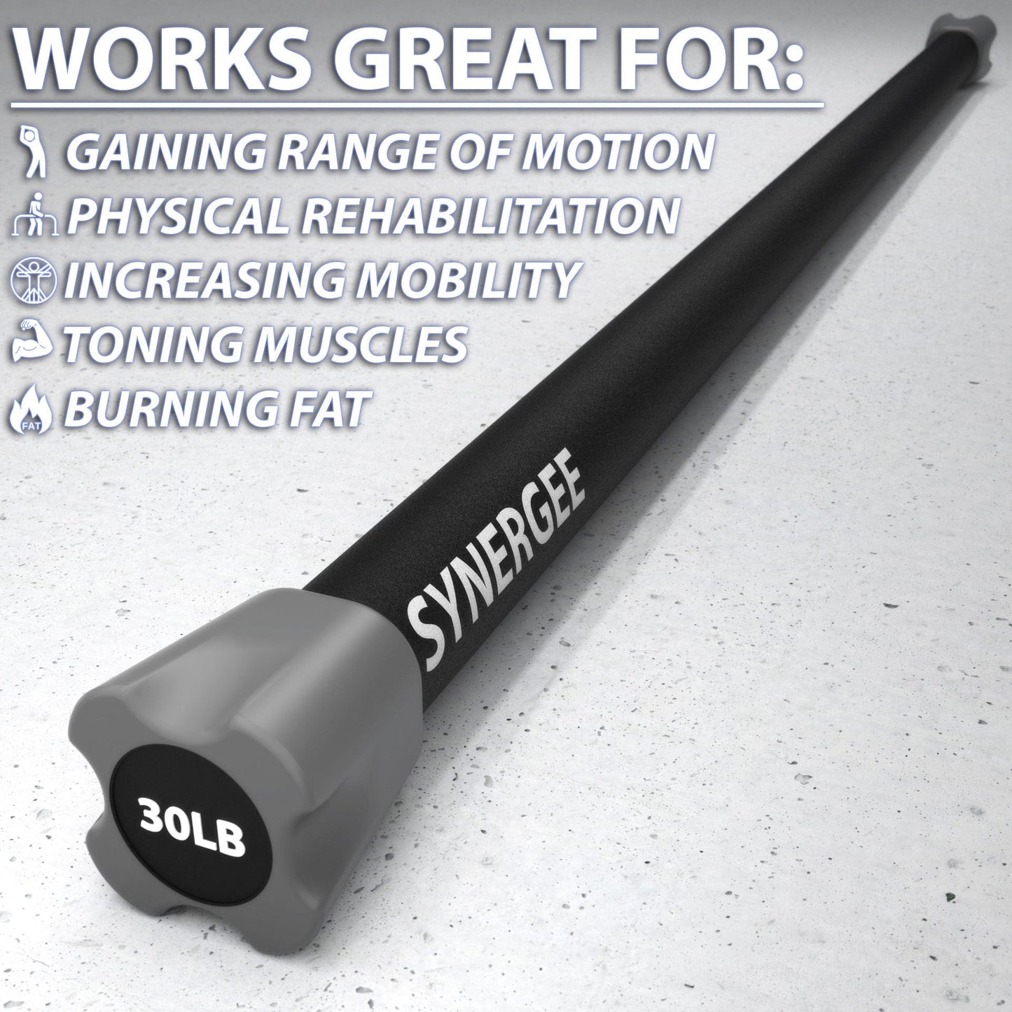 Synergee Weighted Workout Bars - Grit Grind Strength