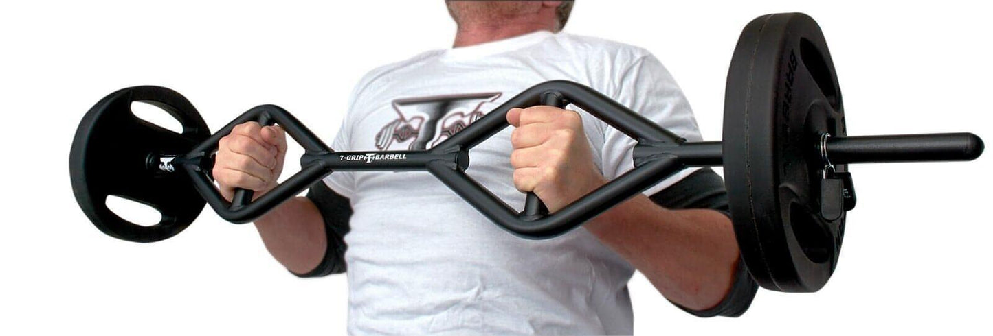 TGrip Club Strength Bar (Black) - Multi Grip - Functional Training - Football - Swiss - Neutral - Grit Grind Strength