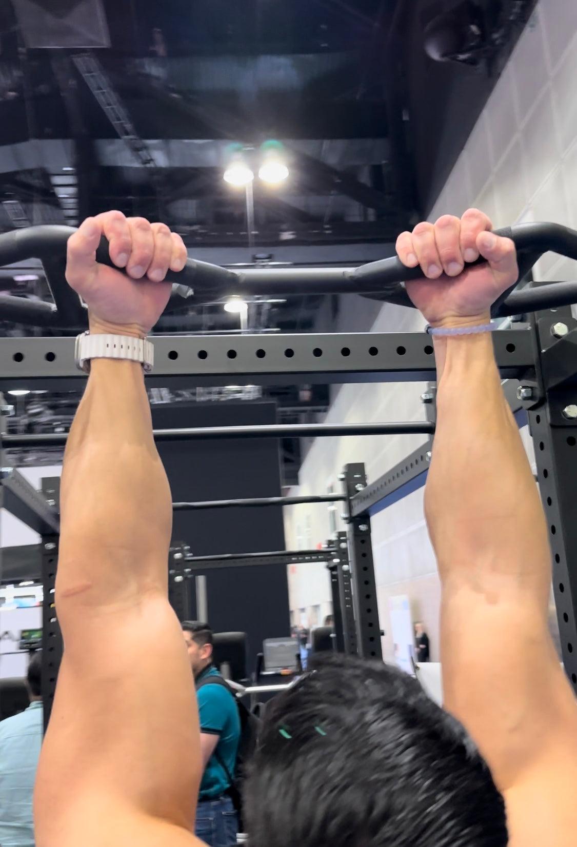 TGrip Commercial 4' Wide Rig - 3x3 Steel - Functional Multi - Grip Pull - Up - Sandwich Style J - Hooks - Grit Grind Strength