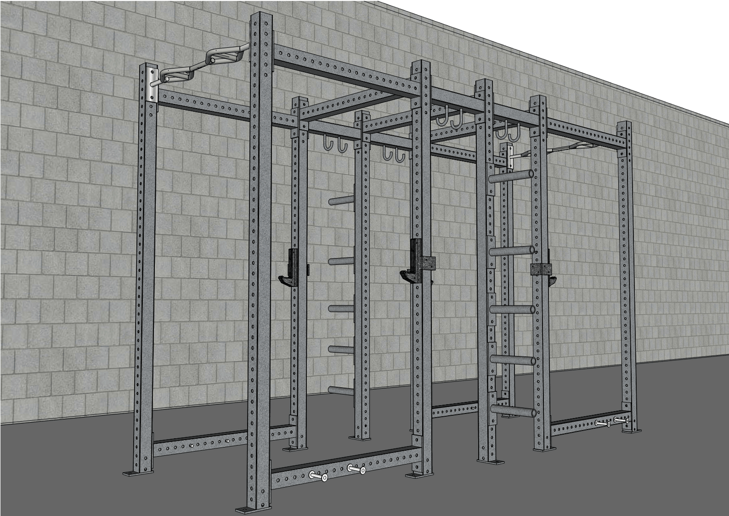 TGrip Dual Power Rack - Multi-Grip Pull-Up - Plate Storage - Grit Grind Strength