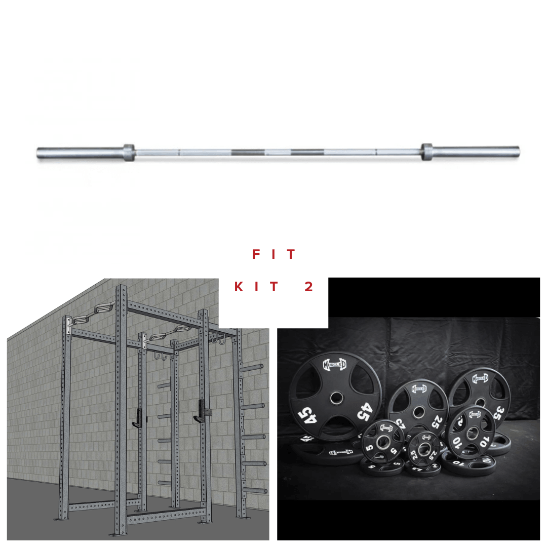 TGrip Commercial Full Power Rack Set - 3x3 Steel - Functional Multi - Grip Pull - Up - Plate Storage - J - Hooks - Grit Grind Strength