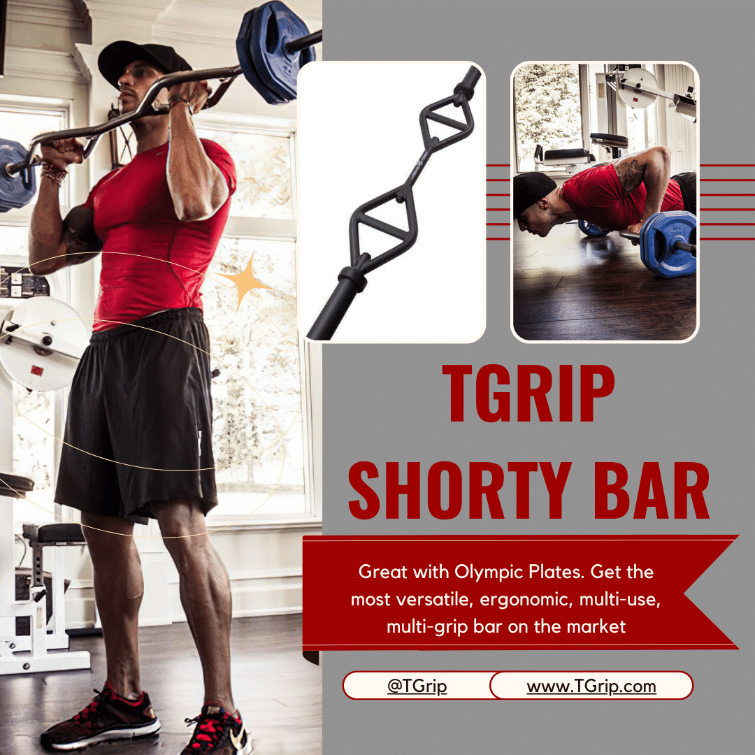 TGrip Shorty Bar - Multi Grip - Functional Training - Football - Swiss - Neutral - Grit Grind Strength