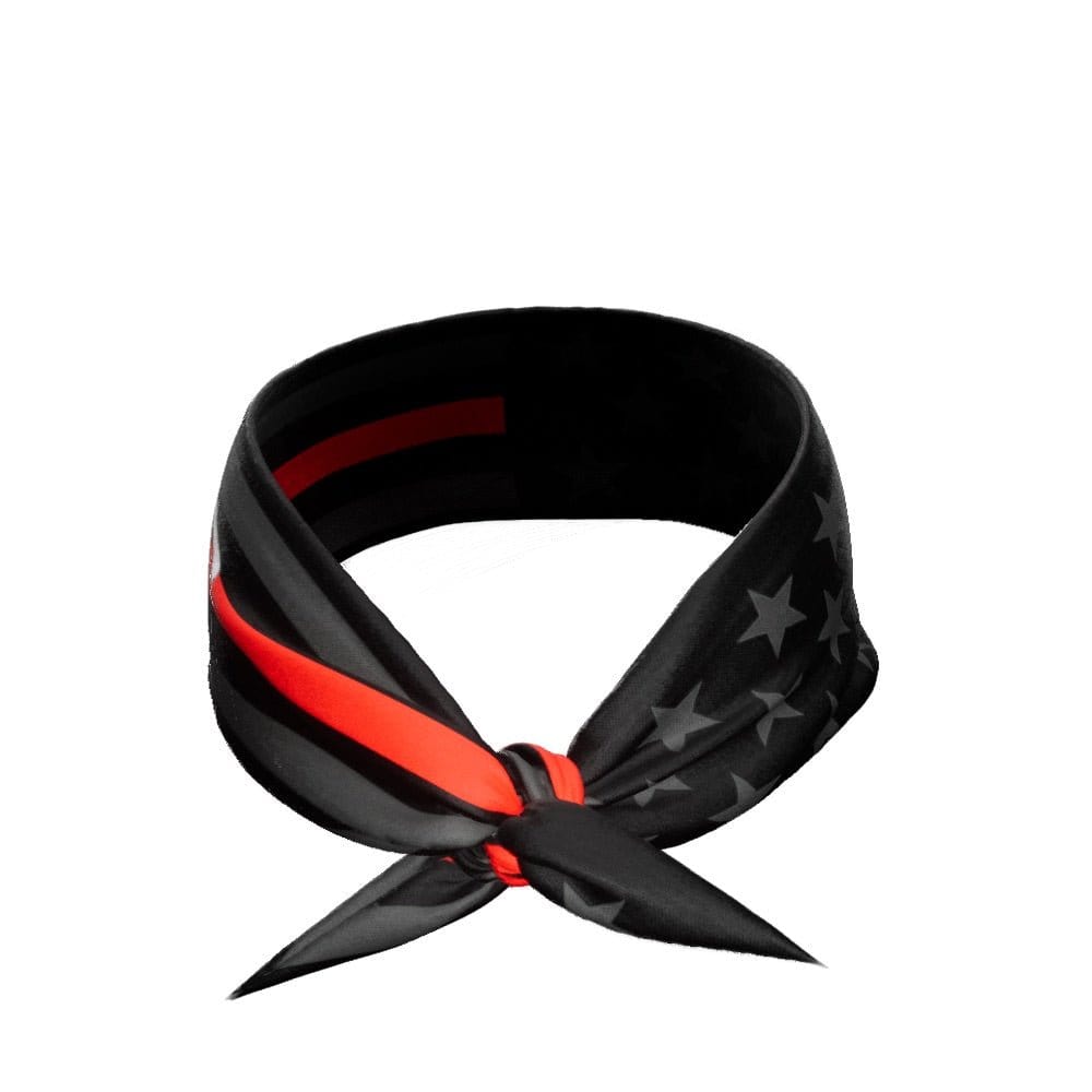 Thin Red Line Tie Headband - Grit Grind Strength