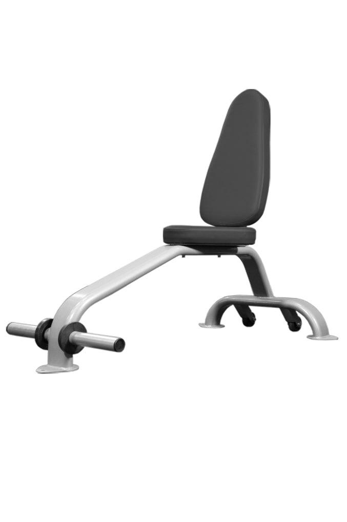 Utility Bench - Muscle D Fitness - Upright Seated Utility Bench with Foot Holds - Grit Grind Strength