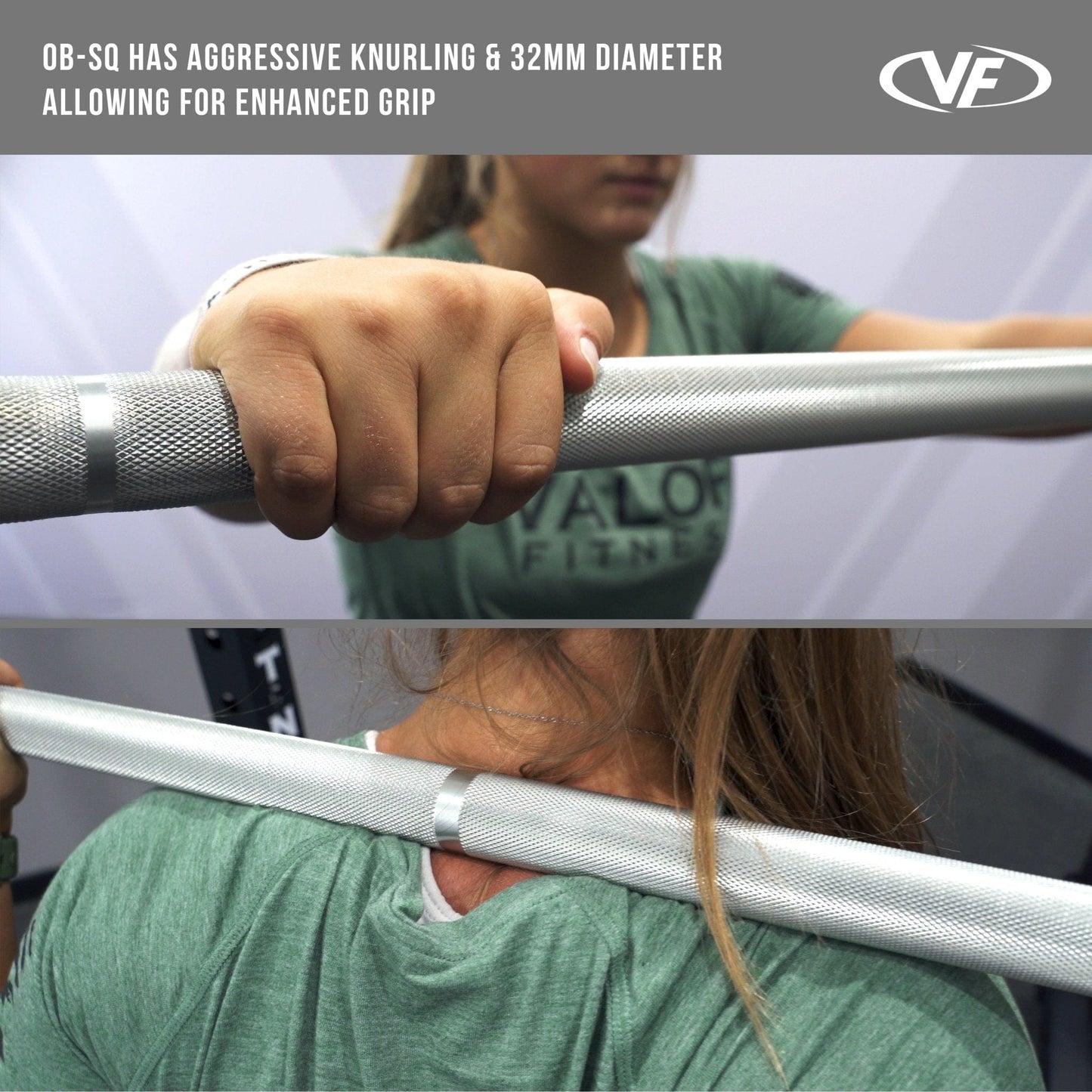 Valor Fitness Weight Bars Powerlifting 94" 32mm Squat Barbell
