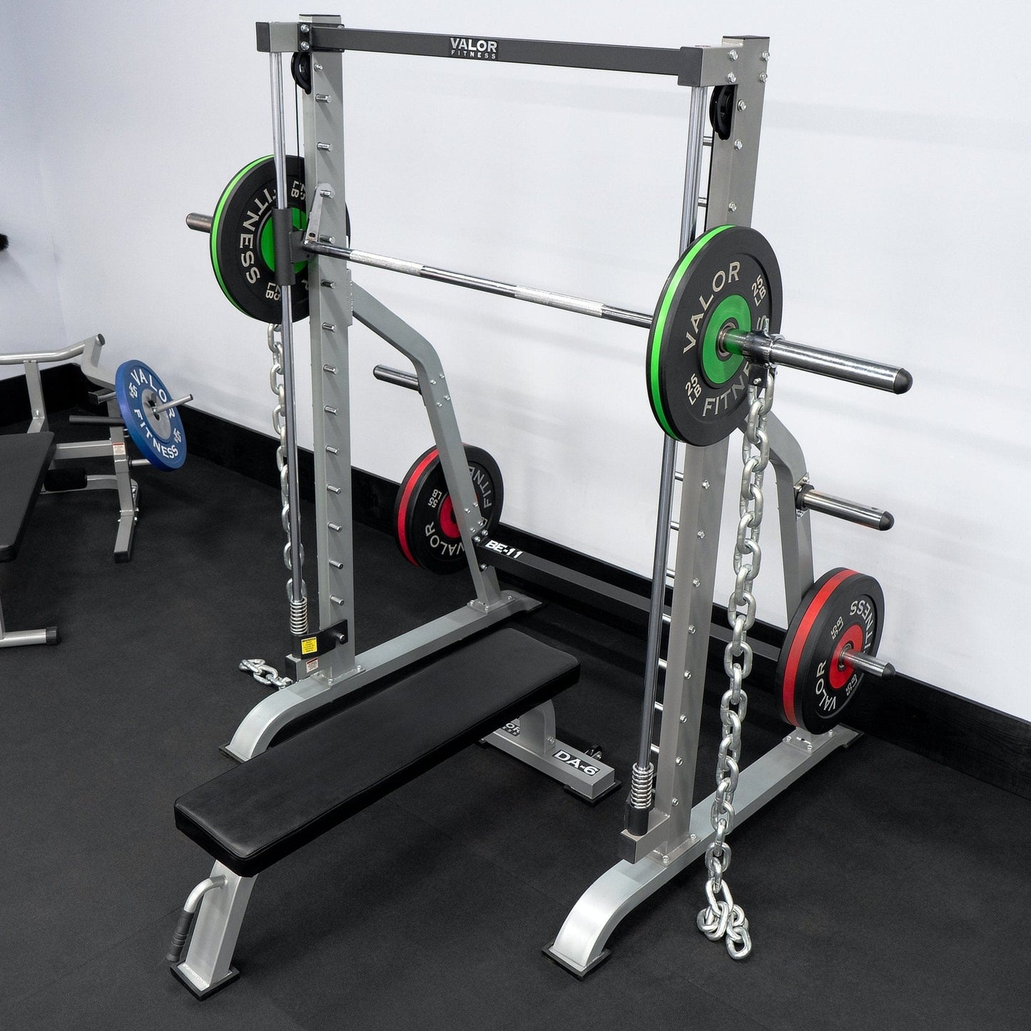 Valor Fitness Weight Lifting Machines & Racks Smith Machine with Olympic Storage Pegs