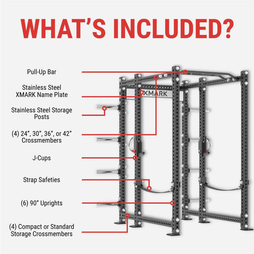 Viper Power Rack with Storage & Strap Safeties - Grit Grind Strength