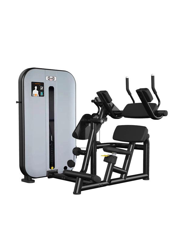 Vogue Ab Crunch - Muscle D Fitness - Adjustable Seat - Abdominal Workout - Selectorized Weight - Grit Grind Strength