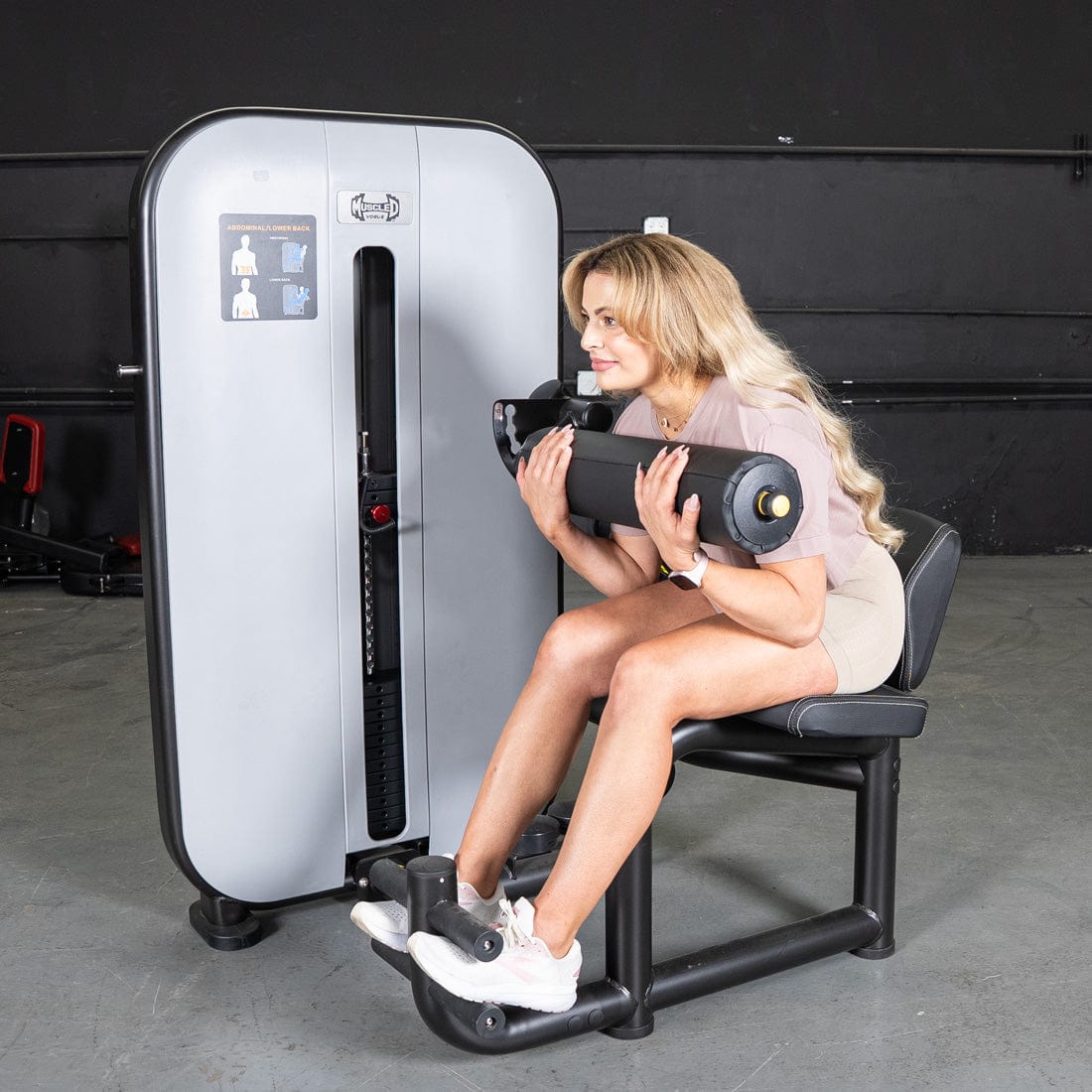Vogue AB/Back Combo - Muscle D Fitness - Adjustable - Pin Selectorized - Abdominal Back Workouts - Grit Grind Strength