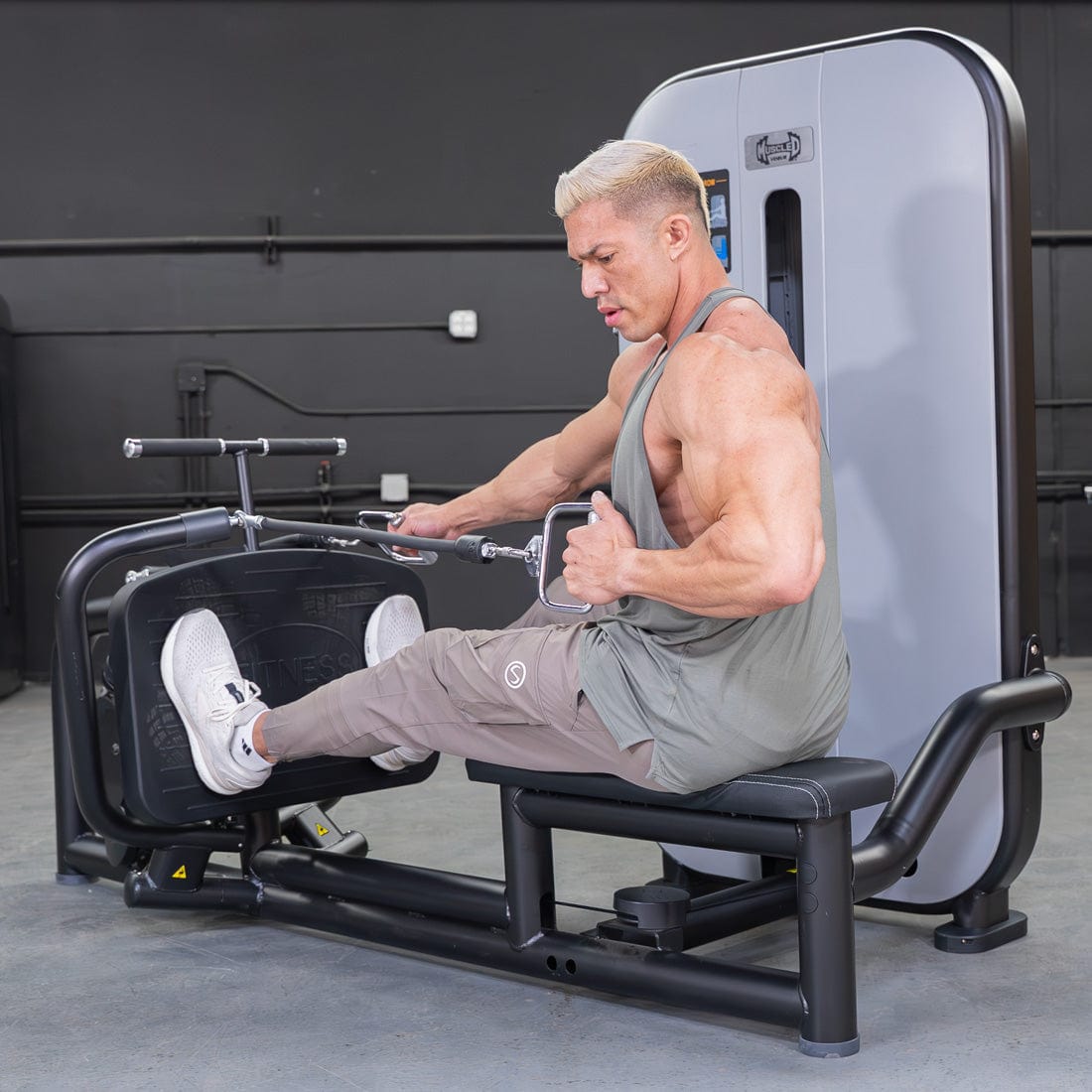 Vogue Diverging Low Row - Seated - Pin Selectorized - Lats Delts Rhomboids Traps Workout - Grit Grind Strength