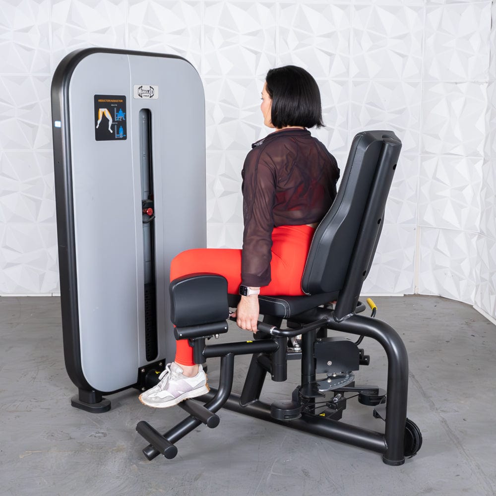 Vogue Inner/Outer Thigh - Muscle D Fitness - Adjustable Seat - Pin Selectorized - Leg Workout Combo - Grit Grind Strength