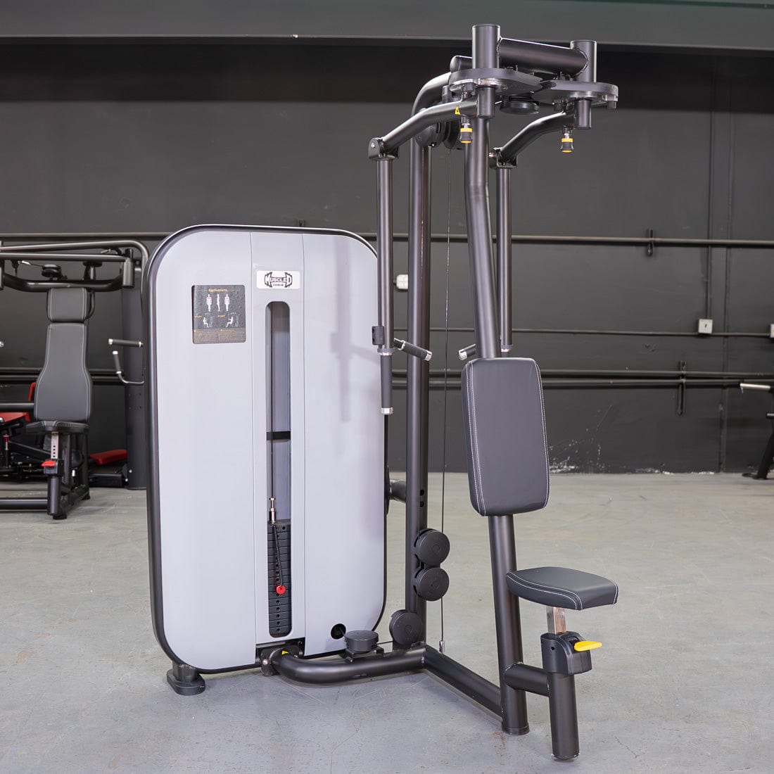 Vogue Pec Deck/Rear Delt - Muscle D Fitness - Adjustable Seat - Pin Selectorized - Chest Back Workout Combo - Grit Grind Strength