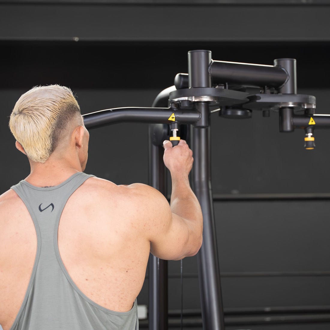 Vogue Pec Deck/Rear Delt - Muscle D Fitness - Adjustable Seat - Pin Selectorized - Chest Back Workout Combo - Grit Grind Strength