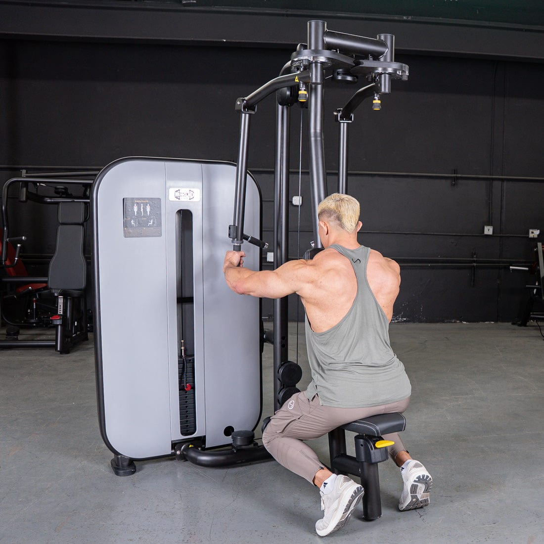 Vogue Pec Deck/Rear Delt - Muscle D Fitness - Adjustable Seat - Pin Selectorized - Chest Back Workout Combo - Grit Grind Strength