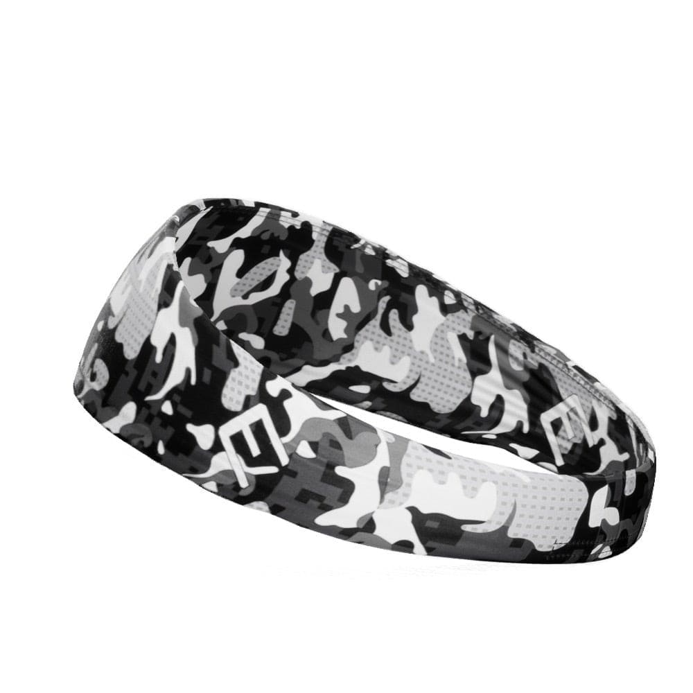 White Dual Camo Headband - Grit Grind Strength