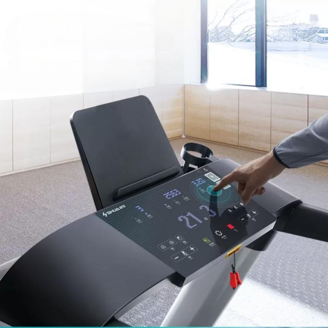 X6 Light Commercial Treadmill - Muscle D Fitness - LED Console - Cup Holder - Grit Grind Strength