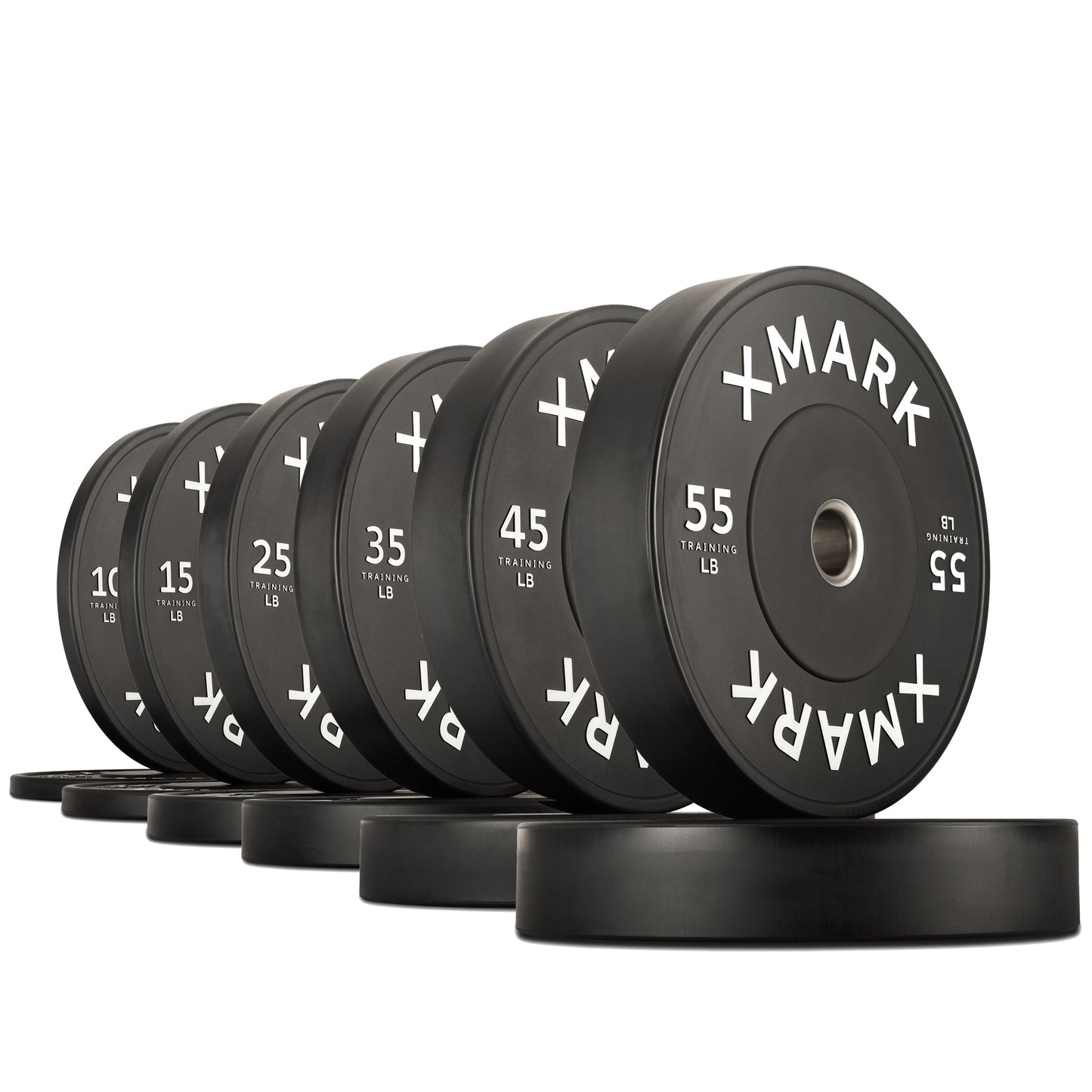 XMARK 370 lb Set Commercial Black Bumper Plates (LB)