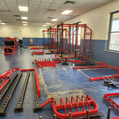 CLEARANCE 5 Commercial Squat Racks Full Power Racks Red - Grit Grind Strength