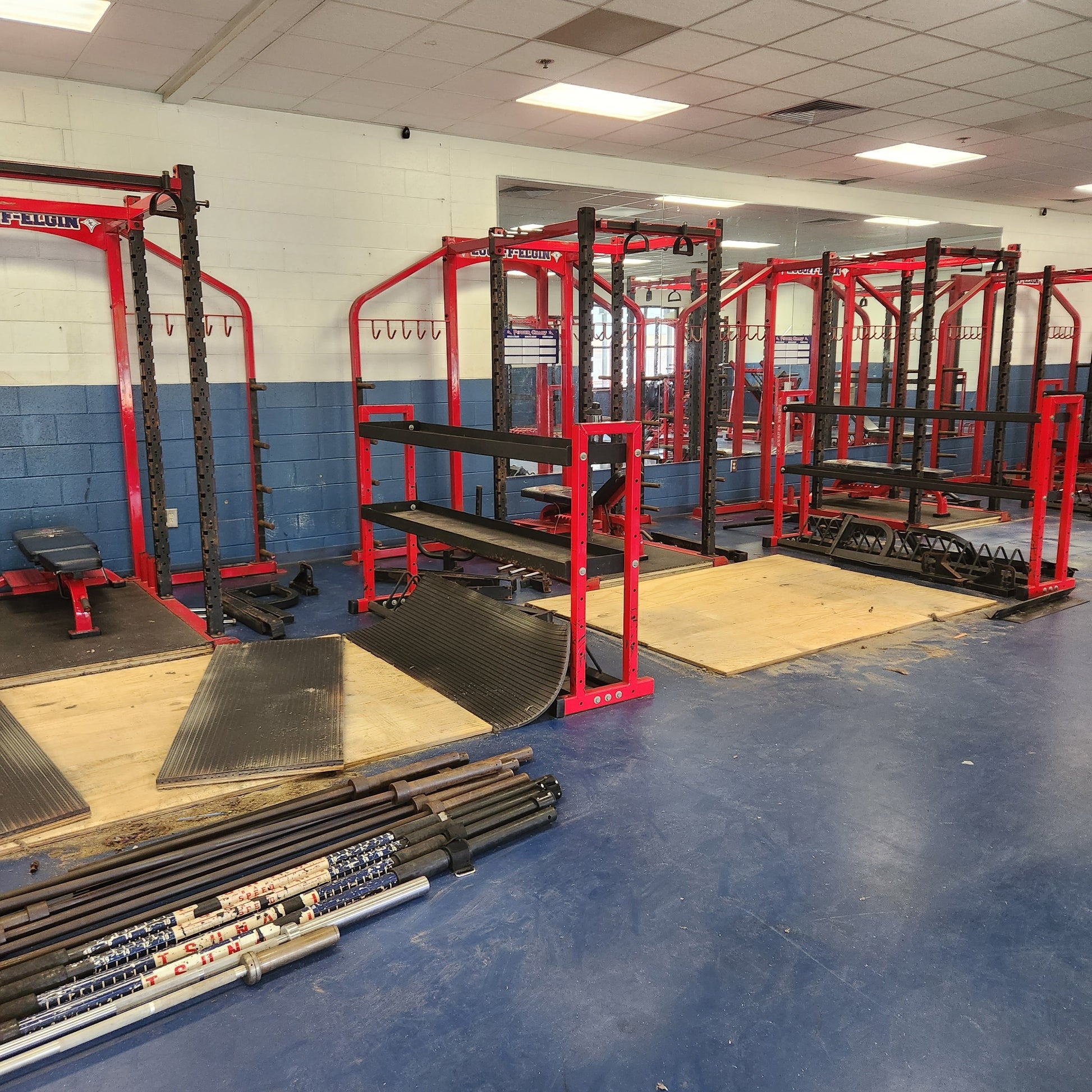 CLEARANCE 5 Commercial Squat Racks Full Power Racks Red - Grit Grind Strength