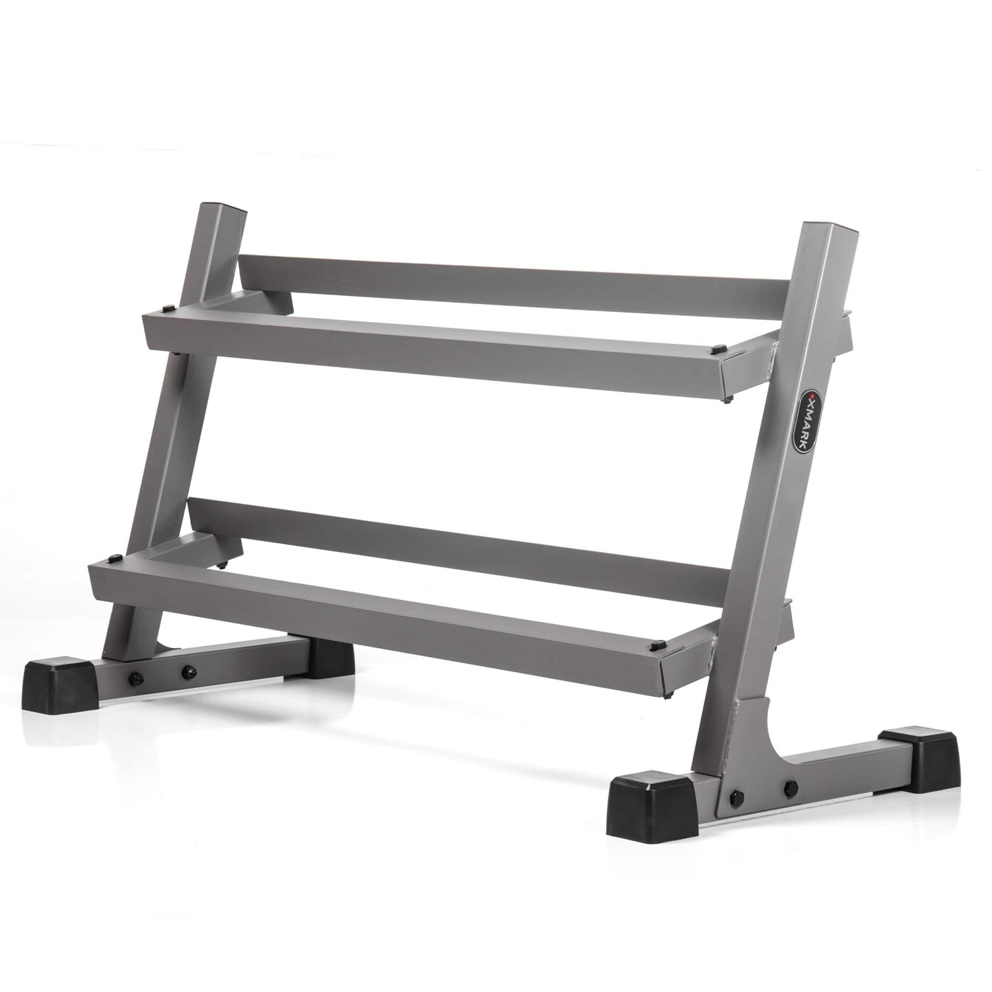 10 to 50 lbs. Rubber Hex Dumbbell Pairs Includes 2 - Tier Storage Rack - Grit Grind Strength