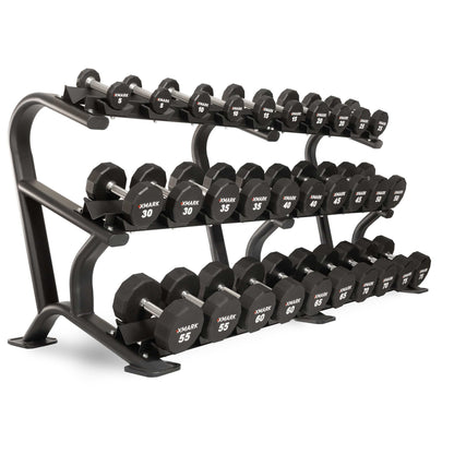 12 - Sided Commercial Urethane Dumbbells (5 - 50 lb and 5 - 75 lb Sets) - Grit Grind Strength
