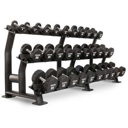 12 - Sided Commercial Urethane Dumbbells (5 - 50 lb and 5 - 75 lb Sets) - Grit Grind Strength