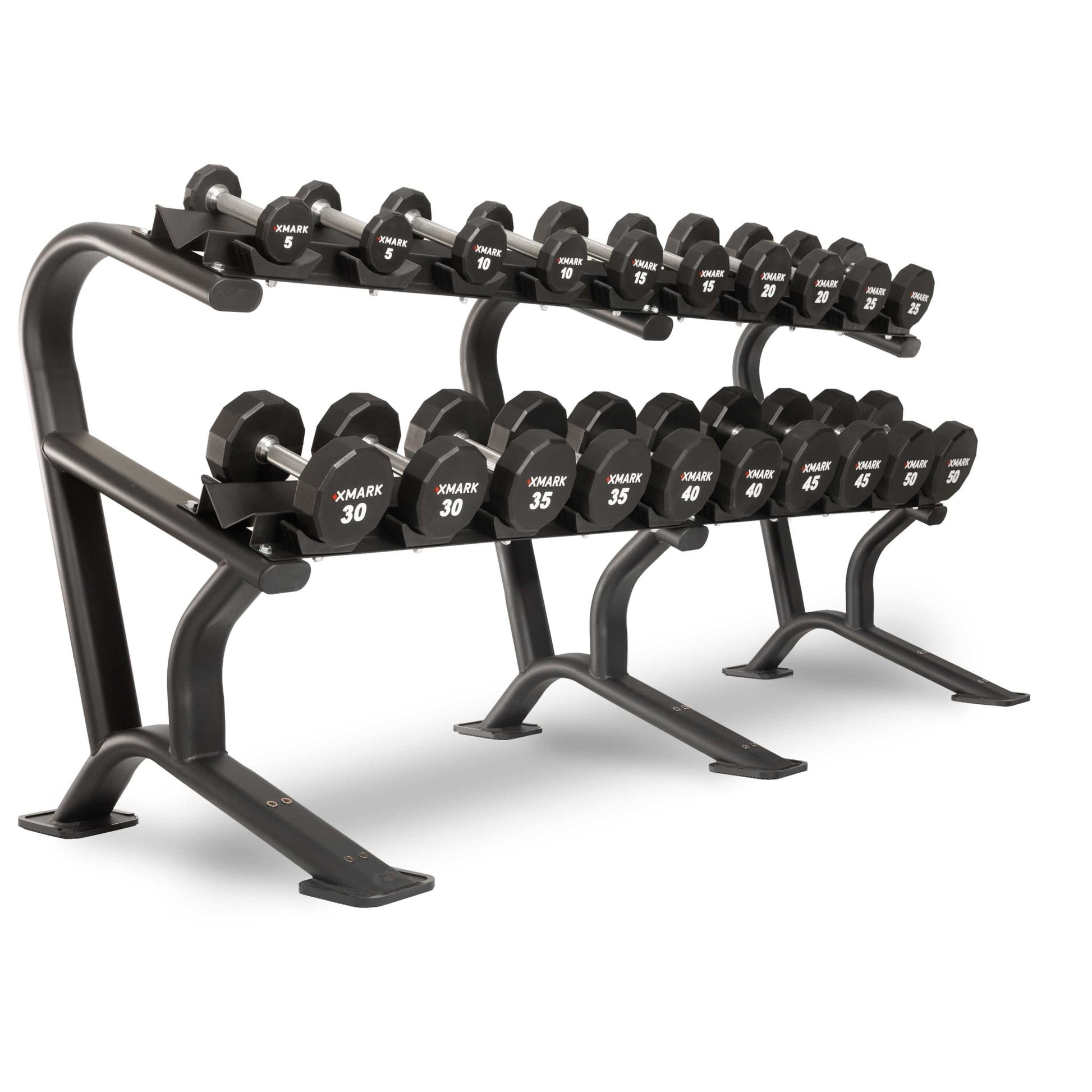 12 - Sided Commercial Urethane Dumbbells (5 - 50 lb and 5 - 75 lb Sets) - Grit Grind Strength