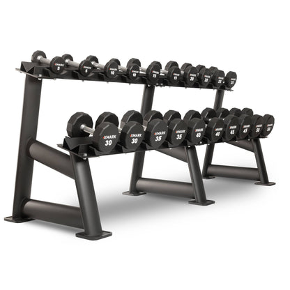 12 - Sided Commercial Urethane Dumbbells (5 - 50 lb and 5 - 75 lb Sets) - Grit Grind Strength