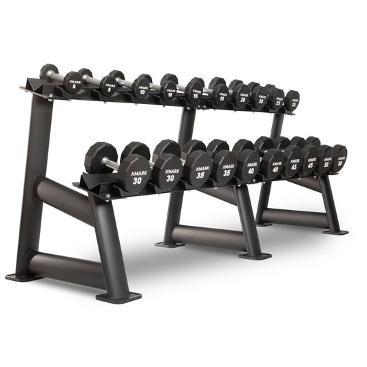 12 - Sided Commercial Urethane Dumbbells (5 - 50 lb and 5 - 75 lb Sets) - Grit Grind Strength
