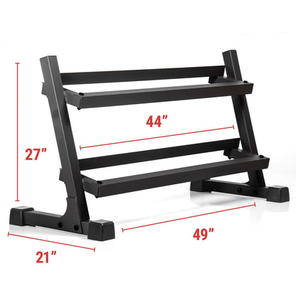 2 - Tier Dumbbell Rack - Grit Grind Strength