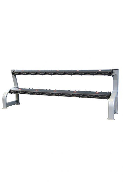 2 - Tier Dumbbell Rack - Elite Series - Muscle D Fitness - 10 Pair Storage - Grit Grind Strength