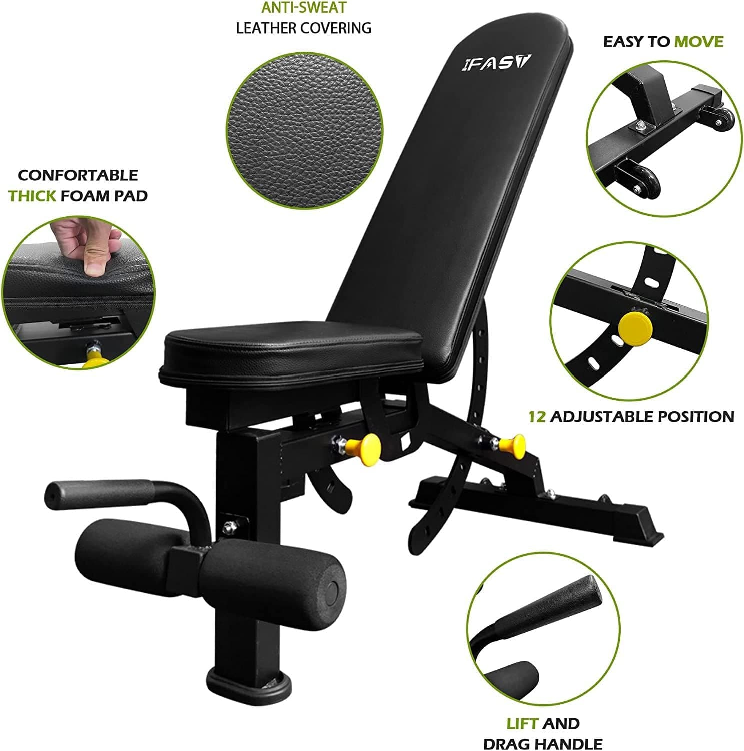 210lb Green Home Gym Set Multi - functional Power Cage, Home Adjustable Pullup power Rack 1000Lbs Capacity Comprehensive Fitness Barbell Rack - Grit Grind Strength