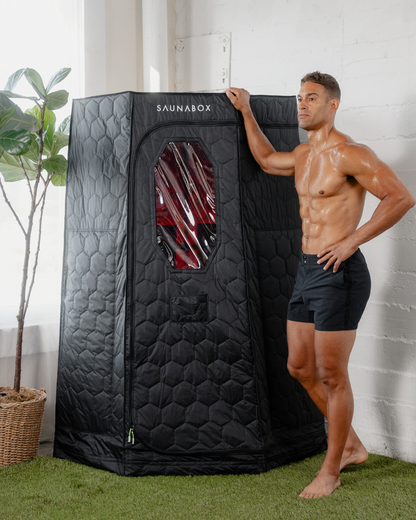 SaunaBox® Pulse: Sauna infrarroja con terapia de luz roja