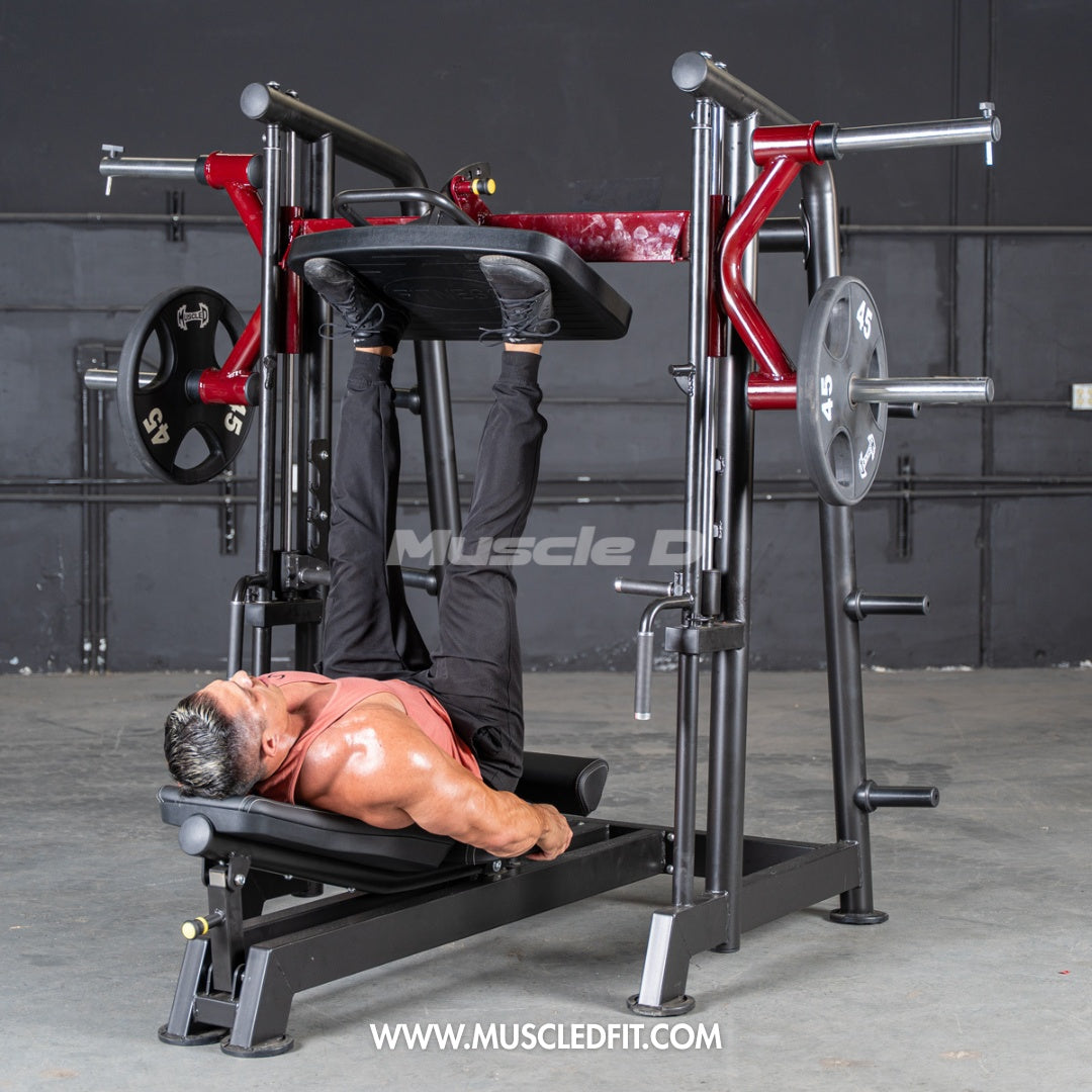 Power Leverage V2 Vertical Leg Press by Muscle D Fitness | Commercial Gym - Grit Grind Strength