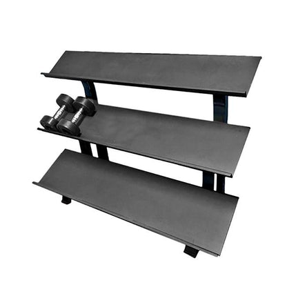 3 - Tier Hex Dumbbell Rack - Muscle D Fitness - 15 Pair Storage - Grit Grind Strength